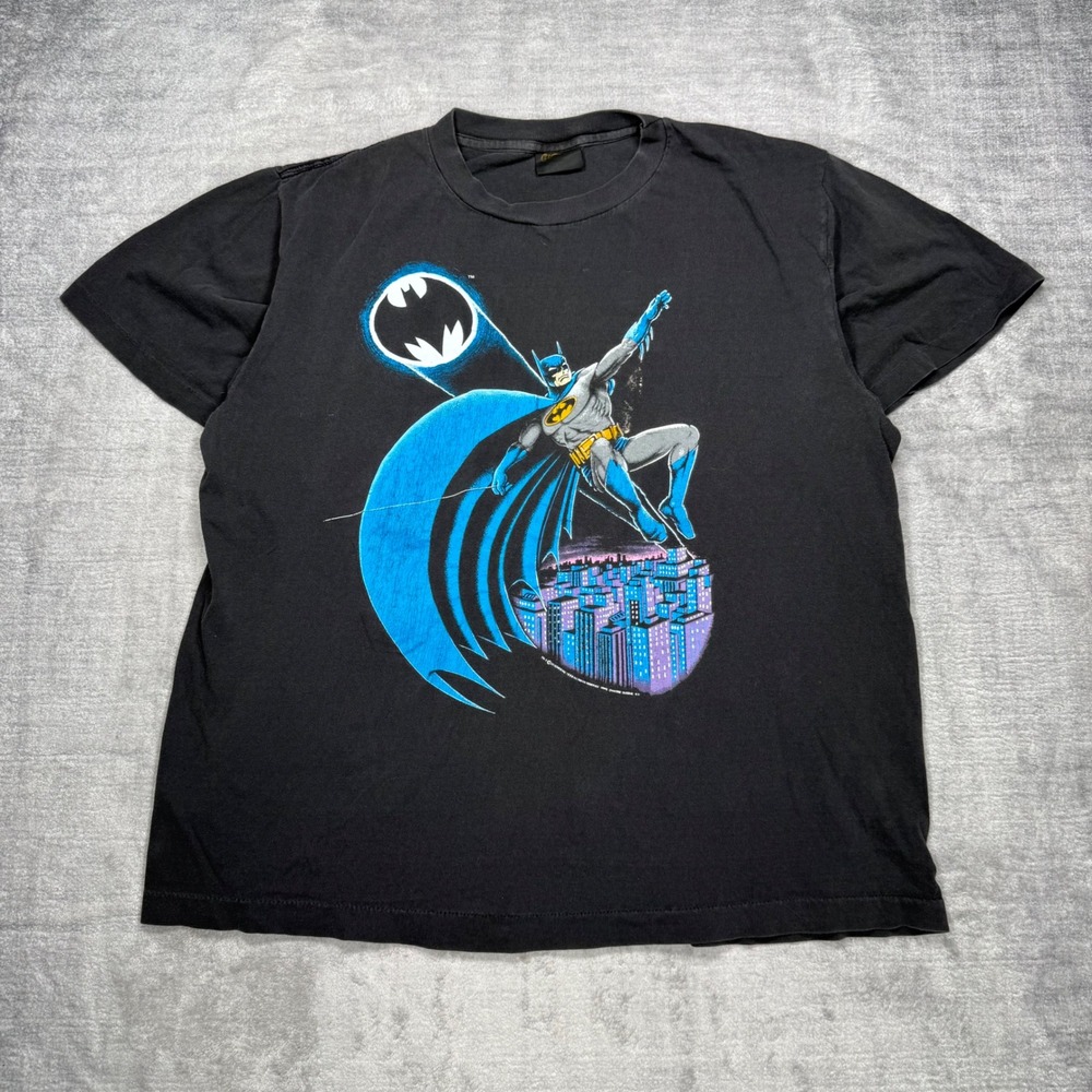 Batman Shirt Mens XL Black Vintage 1988 Changes DC Comics Faded Single Stitch